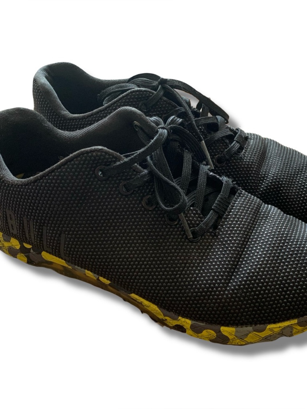 NOBULL Superfabric Gun Trainer Shoes Camouflage Yellow Black Size 11